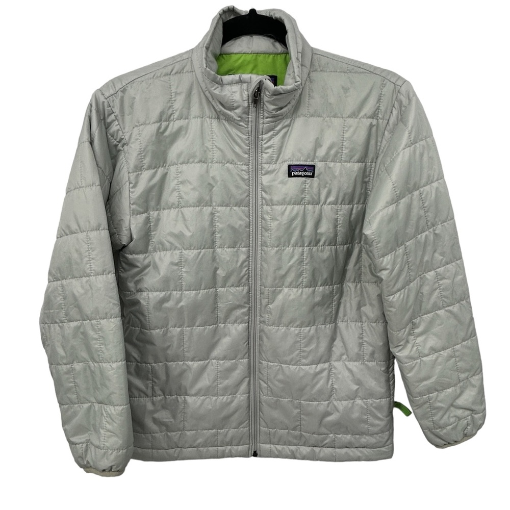 Patagonia Kids Puffer Jacket in Light Gray